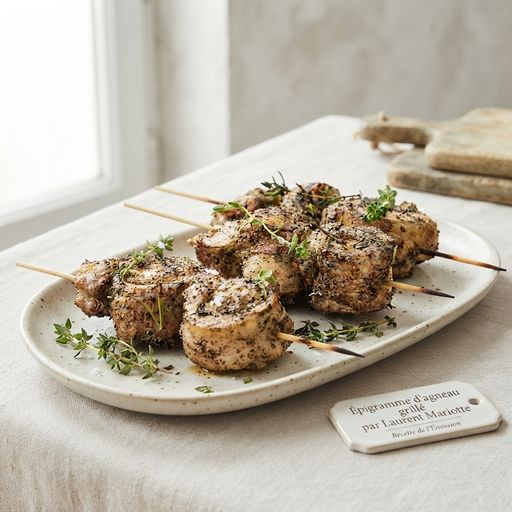 Grilled lamb epigram by Laurent Mariotte