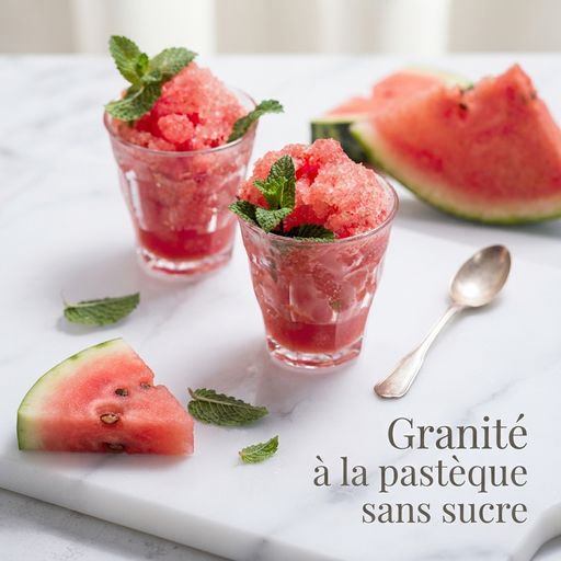Sugar-free watermelon granita