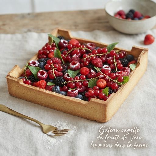 Gâteau cagette de fruits de Véro les mains dans la farine