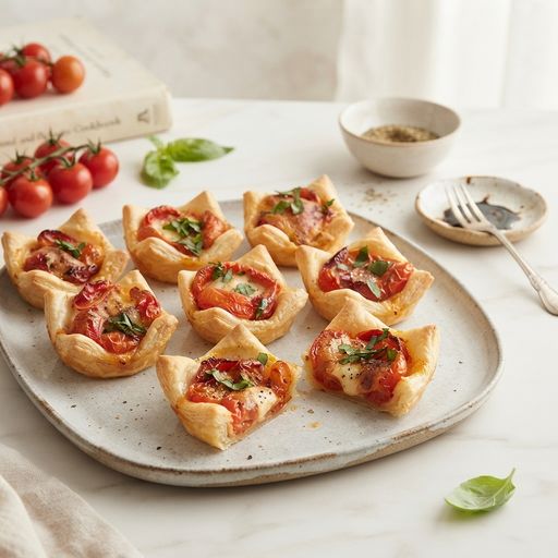 Tomato and mozzarella tartlets