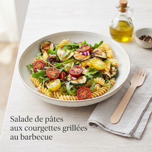 Salade de pâtes aux courgettes grillées au barbecue