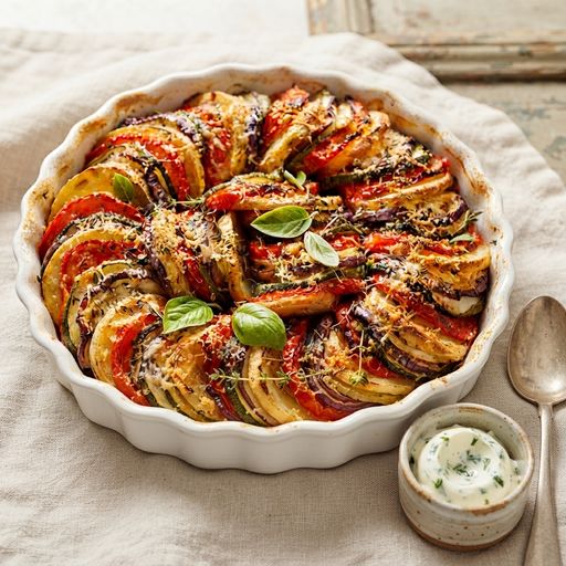Barbecue Zucchini and Tomato Tian