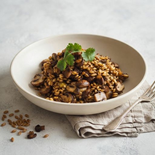 Risotto de petit-épeautre aux champignons (vegan)