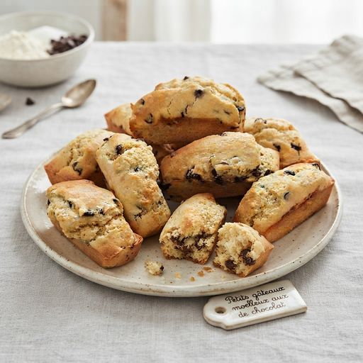 Soft chocolate chip cakes
