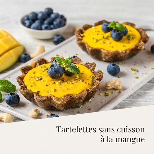 No-bake mango tartlets