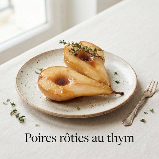Roasted pears with thyme
