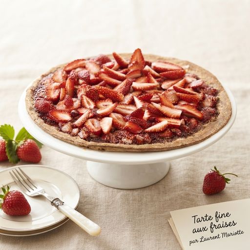 Thin strawberry tart by Laurent Mariotte