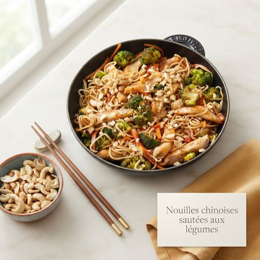 Stir-fried Chinese noodles with vegetables