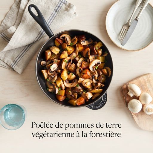Vegetarian forest-style potato stir-fry