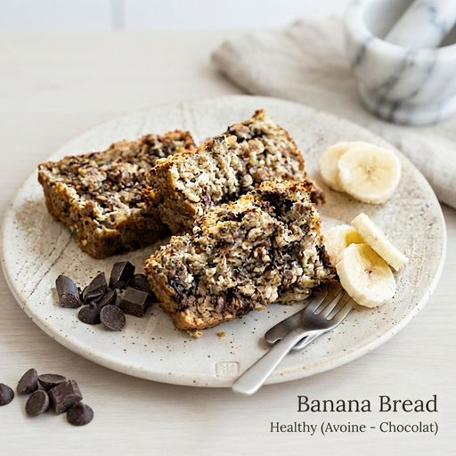 Healthy Banana Bread (Oats - Chocolate)