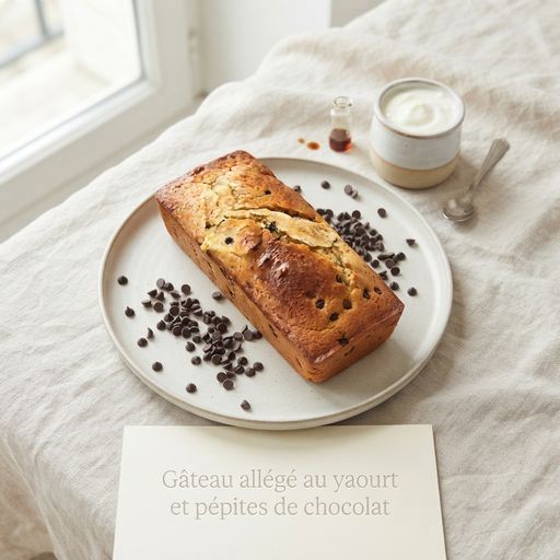 Light yogurt cake with chocolate chips