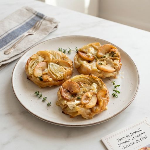 Fennel, apple and goat cheese Tatin
