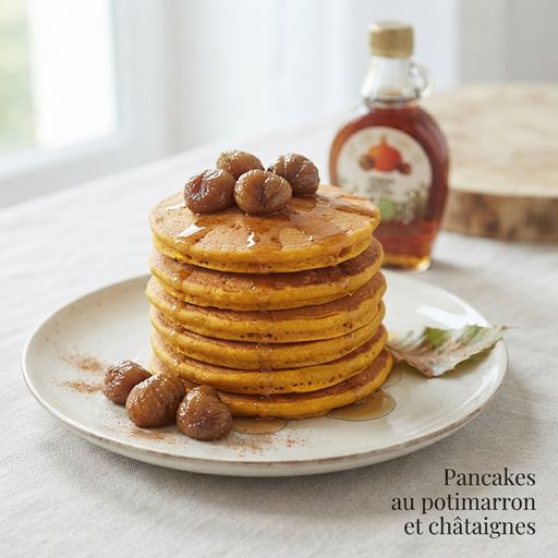 Pumpkin and chestnut pancakes