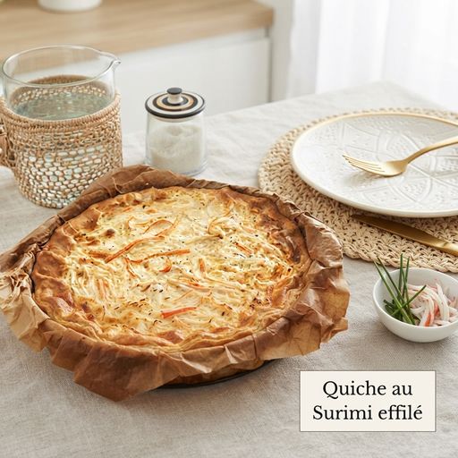 Quiche au Surimi effilé
