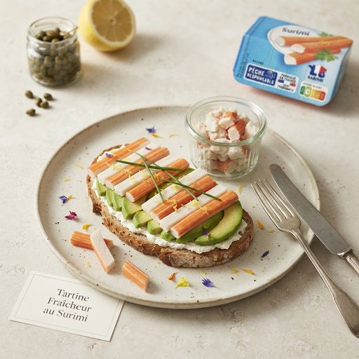 Fresh Surimi Tartine