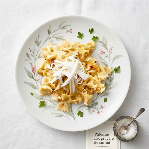 Pâtes au faux gruyère de surimi