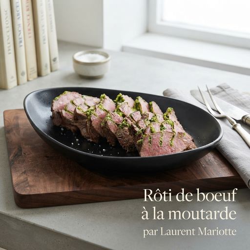 Roast beef with mustard by Laurent Mariotte